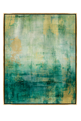 Abstract Turquoise Gold Art